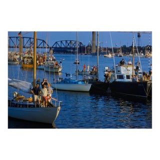Toni Frissell 'Boats and Bridges' Archival Pigment Print Framed in Brown For Sale