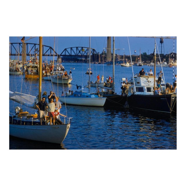 Toni Frissell 'Boats and Bridges' Archival Pigment Print Framed in Brown For Sale