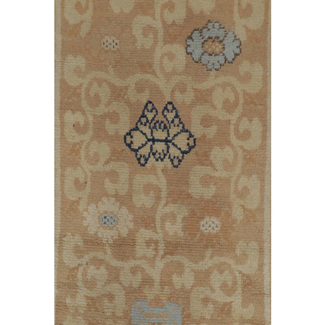 Textile Antique 17th Century Chinese Ming Runner With Lotus & Peony Design - Rug & Kilim For Sale - Image 7 of 9