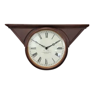 Antique Large E. Howard & Co. Oak Cased Double Sided Top Mount Bank Clock