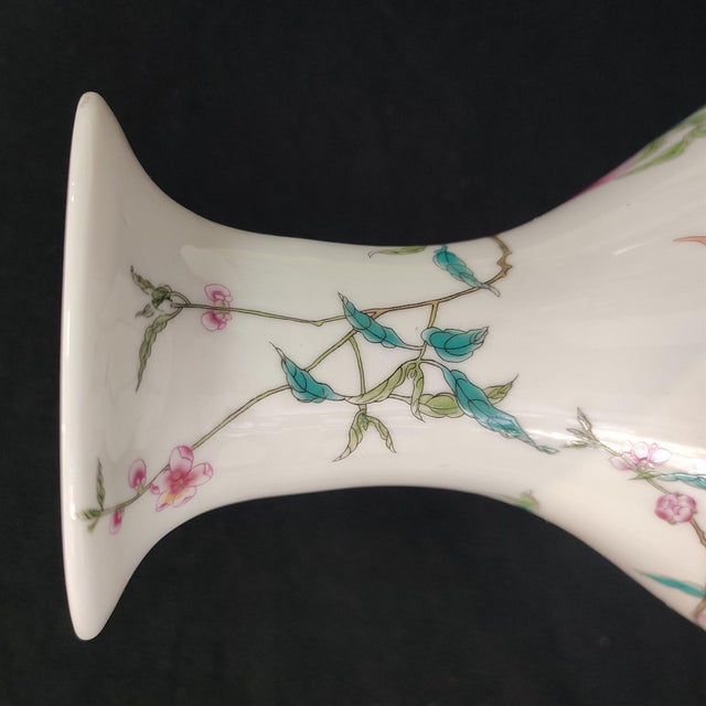 Ceramic Chinese Ceramic Vase,Yongzheng Marked Famille Rose Porcelain Vase Hand Painted Eight Peaches Pattern For Sale - Image 7 of 11