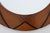 Wood Belgian Art Deco Round Mirror with Geometric Wooden Frame, 1920 For Sale - Image 7 of 11