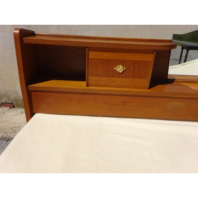 Brown Vintage Light Oak Headboard, 1970s For Sale - Image 8 of 18