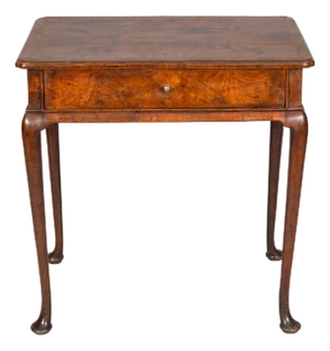 Queen Anne Period Burl Walnut Side Table, Circa 1710