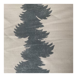 Paolo Moschino for Nicholas Haslam Grey Blue Palmyra Linen Fabric- 3 Yards For Sale