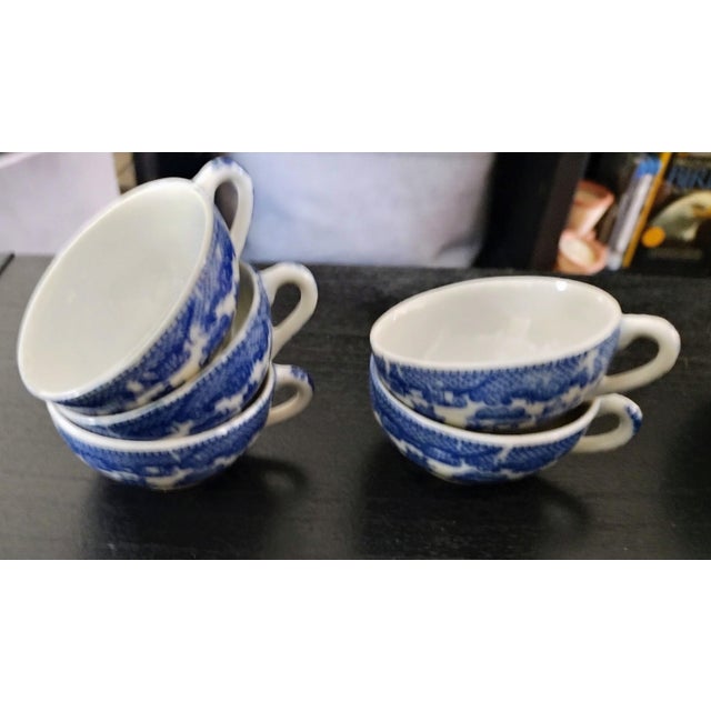 Asian Blue Willow Childrens Tea Set For Sale - Image 3 of 9