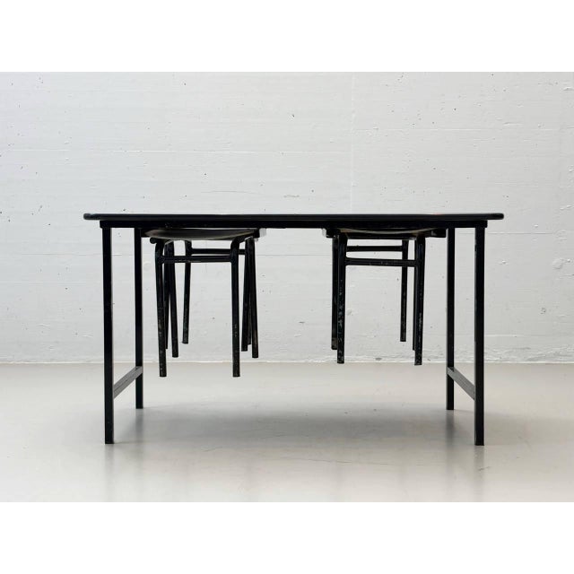 Vintage Kelko Table Set with Four Stools, Switzerland, 1960s, Set of 5 For Sale - Image 4 of 18