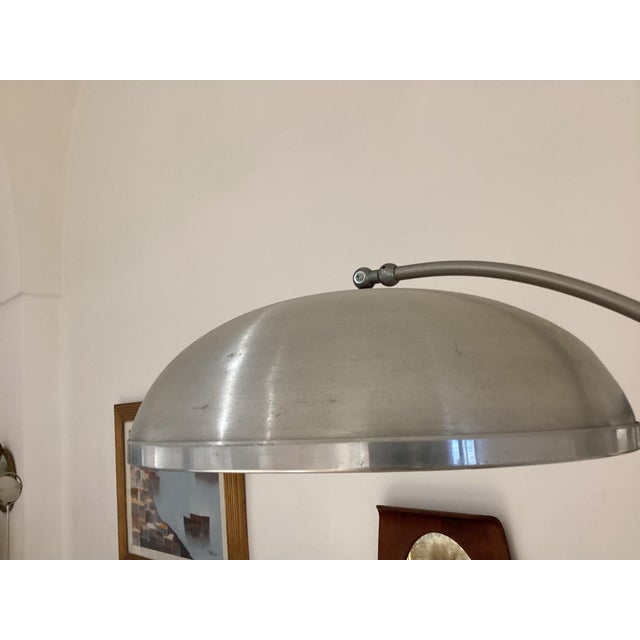 Silver Vintage Italian Adjustable Aluminum Floor Lamp, 1970s For Sale - Image 8 of 15