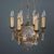 1950s 1950s French Empire Style Brass & Crystal 8-Light Chandelier For Sale - Image 5 of 12