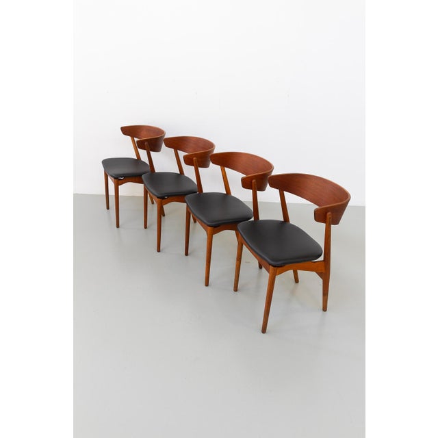 Vintage Danish Teak Dining Chairs No. 7 by Helge Sibast, 1960s, Set of 4 For Sale - Image 15 of 18