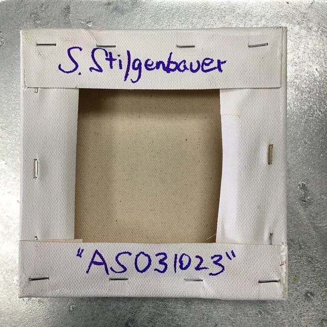 Contemporary “AS031023” Contemporary Abstract Acrylic Painting on Stretched Canvas For Sale - Image 3 of 3