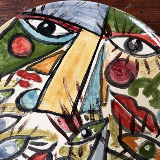 Ceramic Wall Plate by Gennaro Condurso, Seminara, Italy, 2000s For Sale - Image 12 of 13