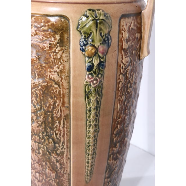 1920s Roseville Pottery Florentine I Umbrella Holder For Sale - Image 12 of 13
