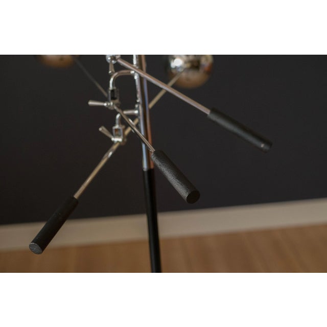 Robert Sonneman Triennale Mid Century Modern Orbiter Chrome Floor Lamp by Robert Sonneman For Sale - Image 4 of 9