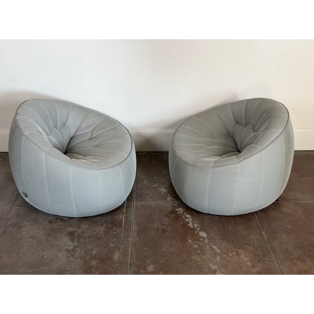 Pair of Modern Ligne Roset French Lounge Chairs For Sale - Image 12 of 18