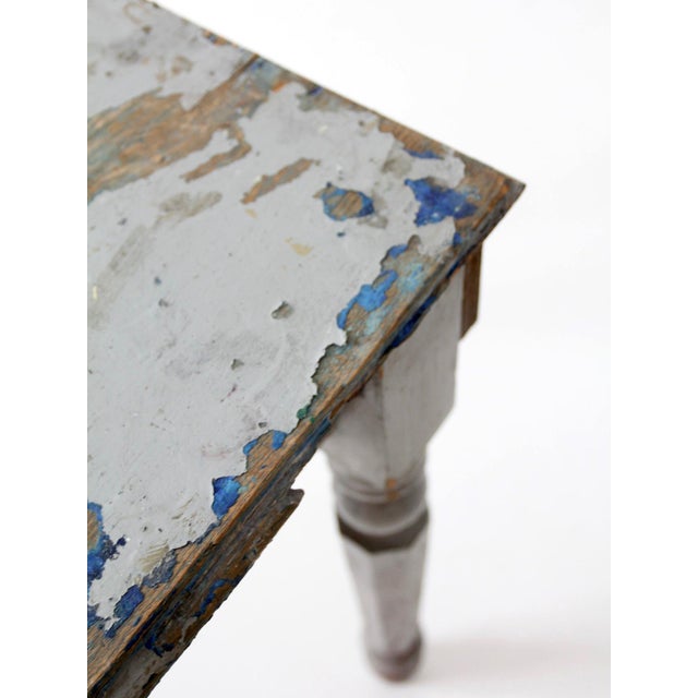 Antique Painted Farmhouse Work Table For Sale - Image 15 of 18