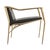 "Inizio" Dining Room Chair With Bronze and Tailor Made Leather For Sale - Image 4 of 6