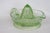 Early 20th Century Green Uranium Vaseline Depression Glass Juicer Reamer Citrus Serving Dish 4919b For Sale - Image 5 of 15