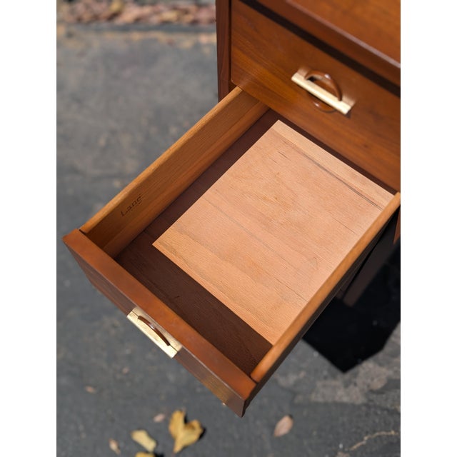 Wood Mid Century Modern Walnut Writing Desk by Lane, C1960s For Sale - Image 7 of 12