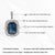 Victorian 3.4ct Blue Sapphire & Diamond Pendant in 14k White Gold For Sale - Image 10 of 14