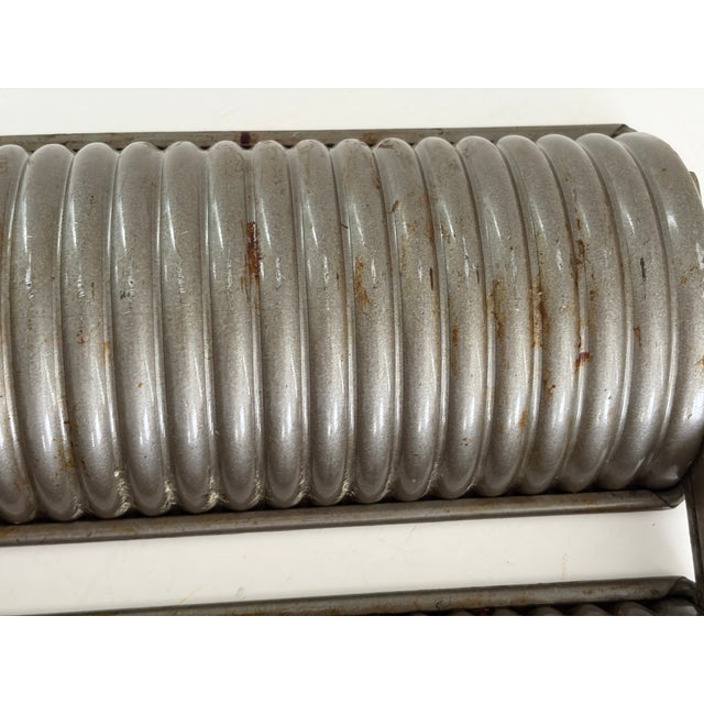 Metal Vintage Commercial Double Loaf Ribbed Bread Pan For Sale - Image 7 of 15