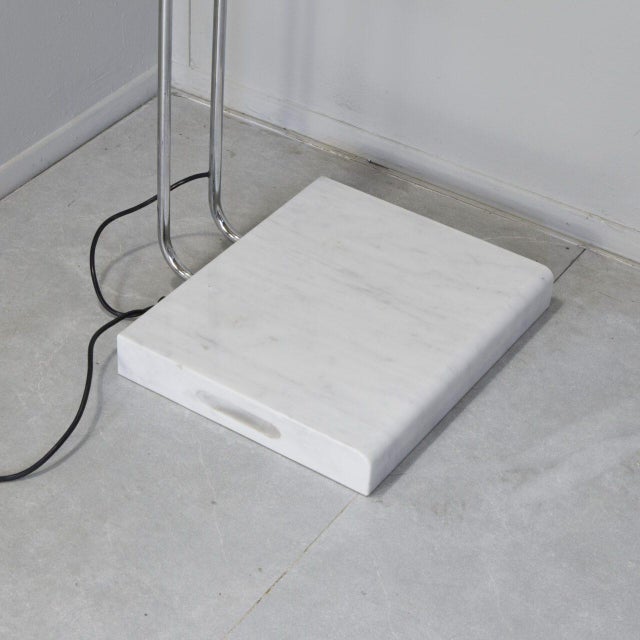 Metal Gesto Terra Arc Floor Lamp in Marble and Chromed Metal by Bruno Gecchelin for Skipper, 1970s For Sale - Image 7 of 10