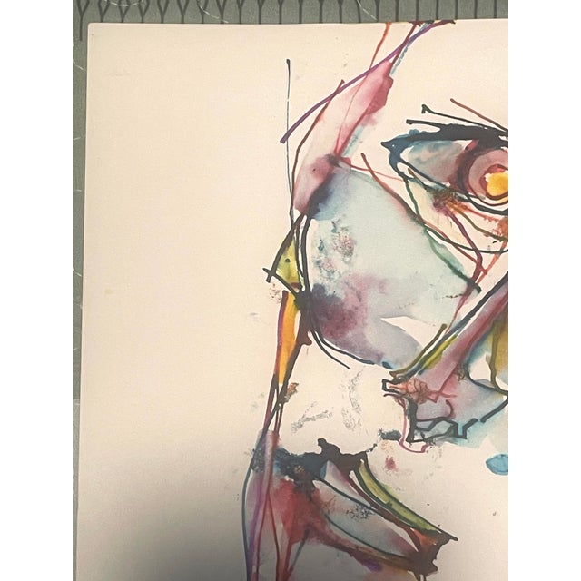 Original Martin Sumers Abstract Expressionist Watercolor Painting For Sale - Image 4 of 6