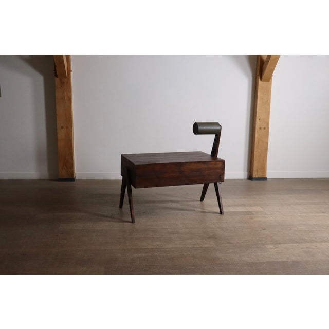 Desk with Integrated Lamp by Pierre Jeanneret for Chandigarh, 1950s For Sale - Image 15 of 18