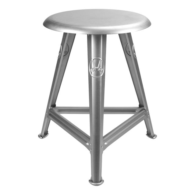 Model 1S / 48 Stool in Naked Steel from Rowac For Sale