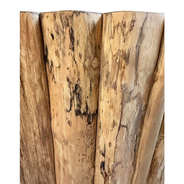 Petrified Wood Top Organic Teak Console Table For Sale - Image 9 of 14