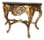 Rococo Gold Console with Black Marble, 1920s For Sale