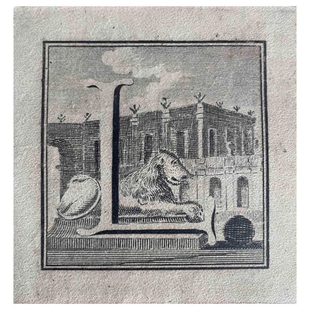 Antiquities of herculaneum - letter of the alphabet l, from the series "antiquities of herculaneum", is an original...