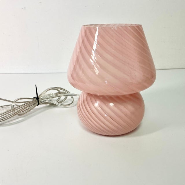 Murano Vintage Boho Chic Hollywood Regency Murano Style Mushroom Table Lamp. For Sale - Image 4 of 15
