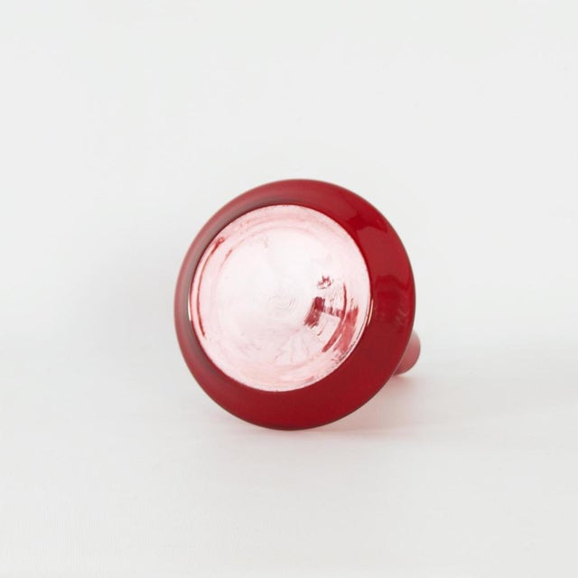 Large Red Vase from the Industrial Series by A.D. Copier for Glasfabriek Leerdam, 1960s For Sale - Image 6 of 9