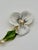 Mid-Century Modern Vintage Hattie Carnegie Pansy Brooch, White and Green Enamel For Sale - Image 3 of 9