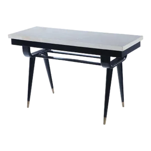 Midcentury Modern Parchment Top Console Table
