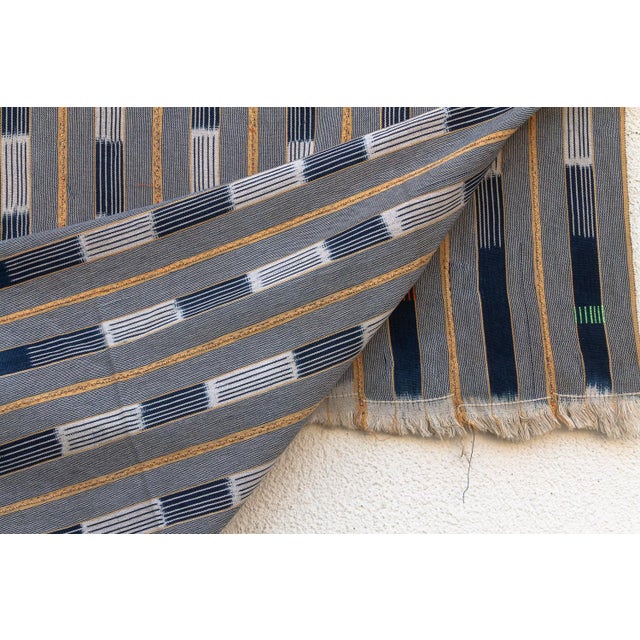1980s Vintage Baoule African "Pastel Forest" Ikat Throw For Sale - Image 5 of 6