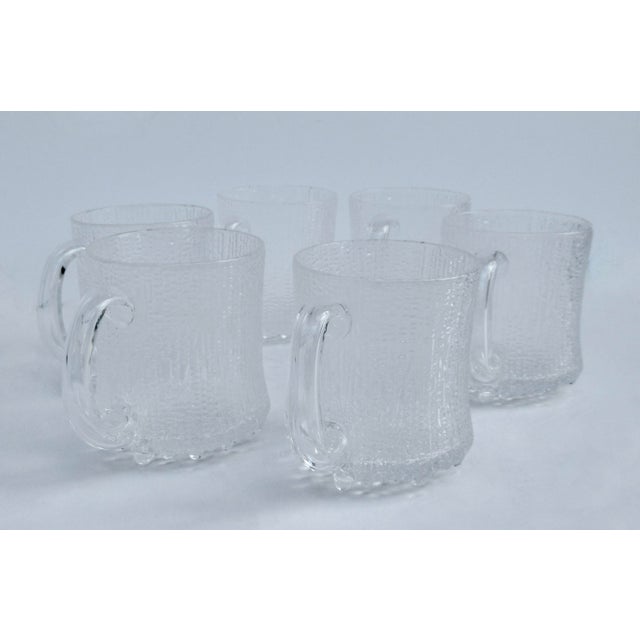 Mid-Century Modern C.1960's MCM I'ittala "Ultima Thule" Tapio Wirkkala (Design) Beer Stein Crystal Glasses - Set of 6 For Sale - Image 3 of 11
