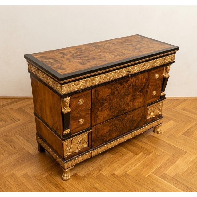 Art Deco Walnut Burl Chest of Drawers from a Venetian Palace, 1930s For Sale - Image 3 of 11