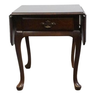 Cresent Furniture Solid Cherry Traditional Style 36" Pembroke Drop Leaf Accent End Table 1338 For Sale