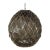Vintage 1970s Space Age Woven Smoky Acrylic Swag Pendant Plug in Light With Pull Chain For Sale