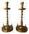 1930s Machine Age Modernist Hand Made Lathe Turned Brass Candlesticks - a Pair For Sale