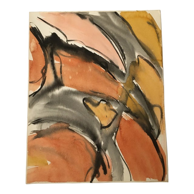 Original Contemporary Abstract Watercolor Painting For Sale