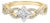 10K Two Tone Color 5/8 Cttw Diamond Kite and Twist Shank Ring (H-I Color,SI2-I1 Clarity) - Size 7 For Sale