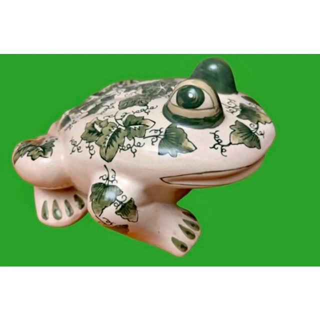 Large Mid 20 th Century Garden Ceramic Frog For Sale - Image 9 of 9