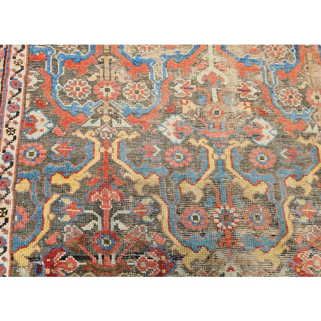 Mid 19th Century Caucasian Karabagh Gallery Rug in a Pistachio Green, Yellow, Blue For Sale - Image 17 of 18