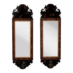 Pair of Antique English Mirror Wall Sconces