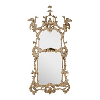 Vintage Italian Chinese Chippendale Pagoda Sytle Wall Mirror For Sale
