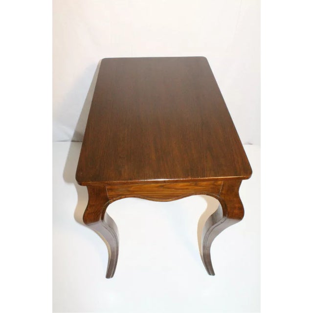 French Provincial Oak Side Table With Frieze Drawer, Circa 1920's For Sale - Image 4 of 6