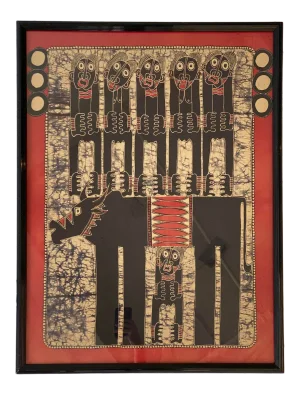 Vintage Large Scale Original Batik Artwork, Circa 1970s
